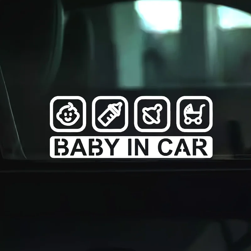 

Car Decal Contains Gold Swallowing Beast Baby in Car Baby in Car Warning Car Sticker Child Safety Seat Reminder Sticker