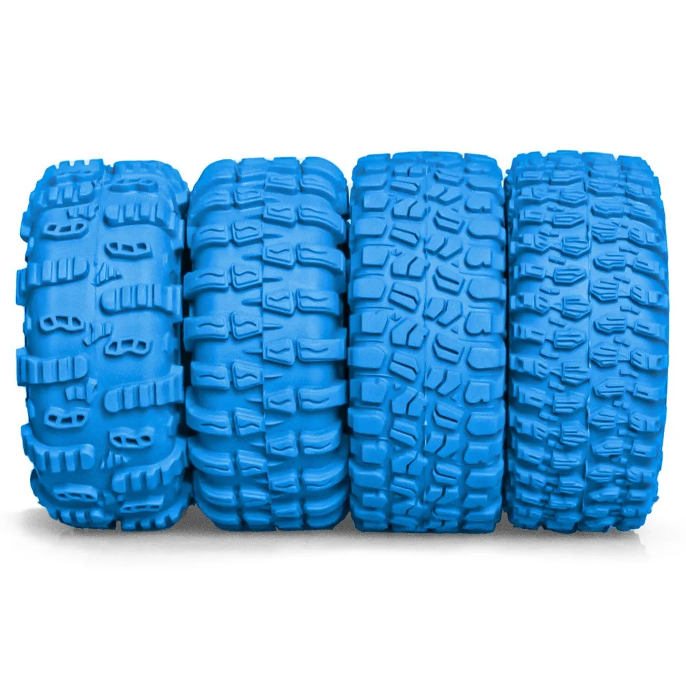 4PCS 1.45 Inch Ultra Soft Sticky Rubber Tires for 1/24 1/18 Scale RC Crawler Upgrade Wheels Compatible with TRX4M SCX24 AX24 FCX