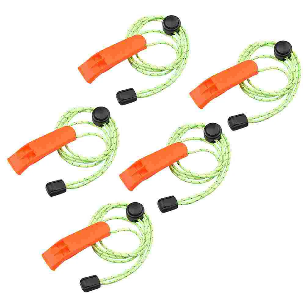 5 Pcs Whistle Sports Whistles Compass Outdoor Supply Survival for High Frequency Camping