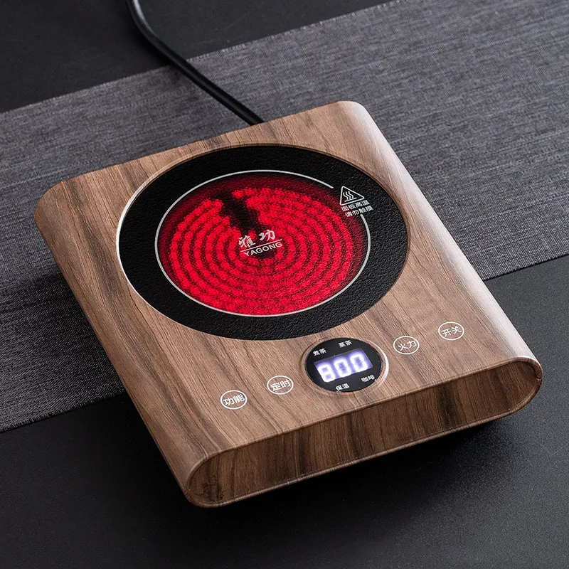 800W Ultra-thin Electric Ceramic Stove Multifunctional Tea/Coffee Electric Hot Plate Timing Mini Tea Stove Fast Water Boiler