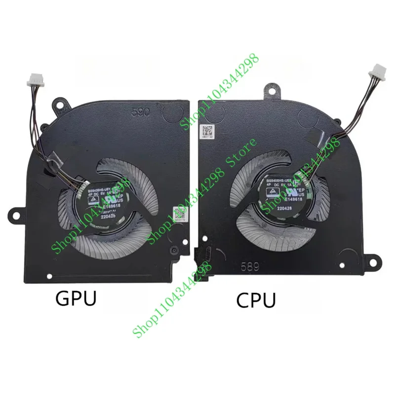 PJSE CPU GPU Fans for MSI Stealth 15M 2021 A11 A11SEK A11UEK A11SDK BS5405HS-U4W BS5405HS-U4X Notebook PC Fan Cooler Radiator