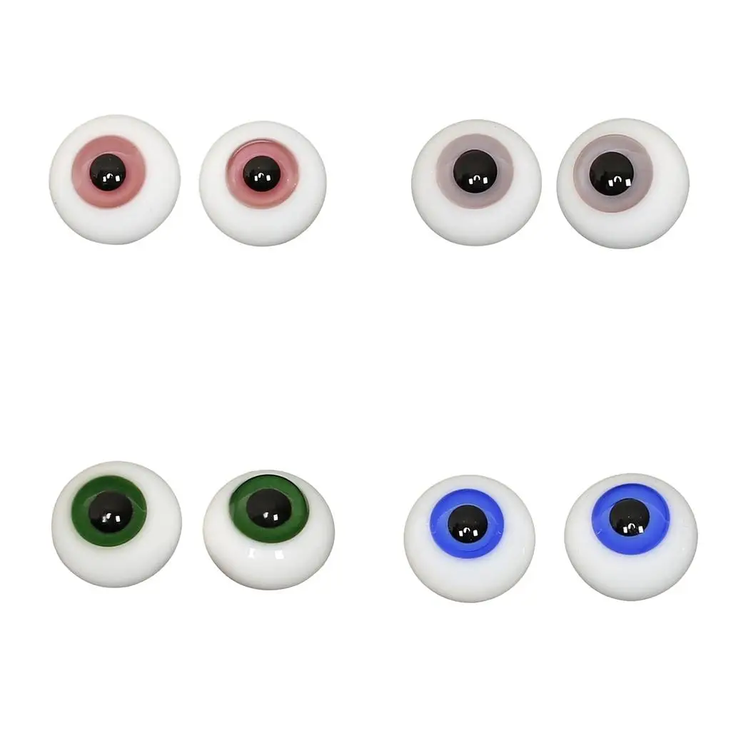 Muñecas de seguridad de vidrio de 2 uds., 10mm, accesorios para marionetas de juguete, manualidades