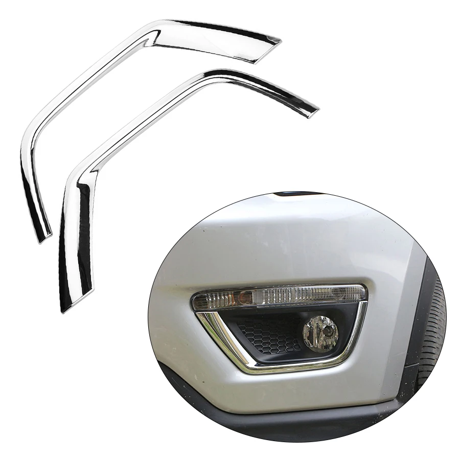 

Накладка на переднюю противотуманную фару для Jeep Compass 2017 2018 2019 2020 2021, ABS автомобильные противотуманные фары, литье, декоративная полоса, аксессуары