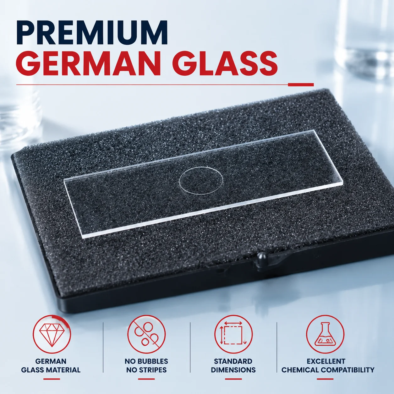 Flachboden-Kavitätenmikroskop-Objektträger aus Hochtransmissionsglas, Einzel-/Doppel-/Sechsfach-Wellen-Objektträger für Elektrophorese-Experimente – Detail 4
