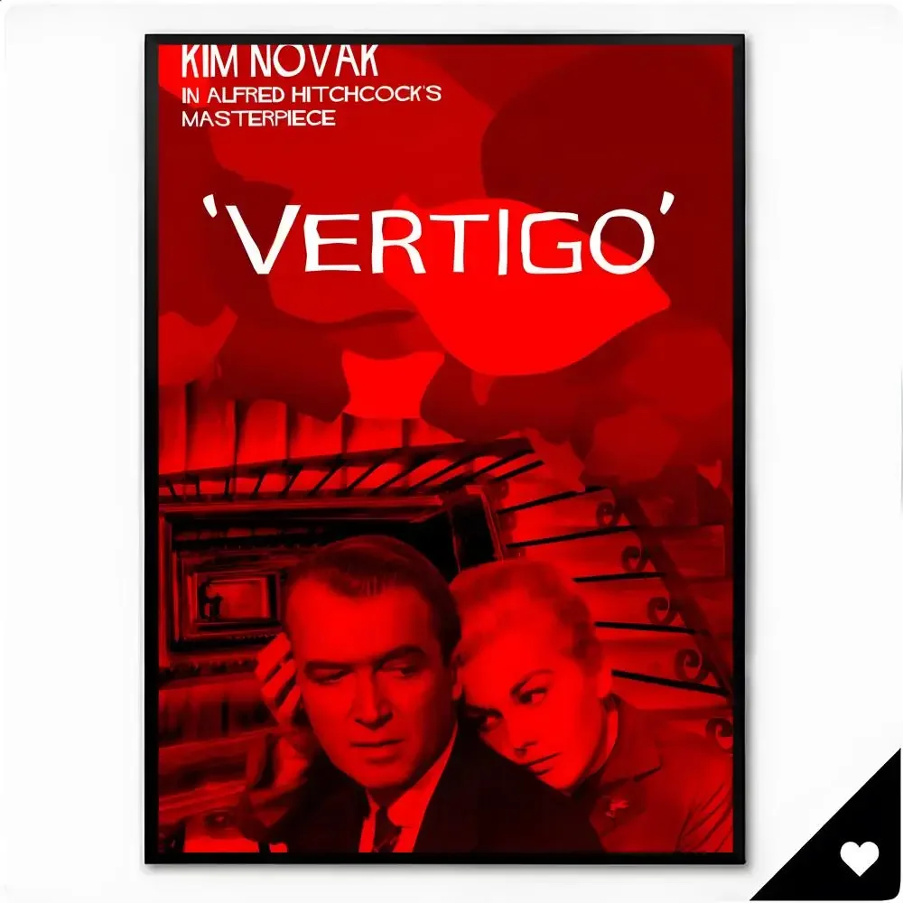 Movie Thriller Vertigo Poster Premium HD Decor Wall Art for Interior Room Makeover Home Accents Gift