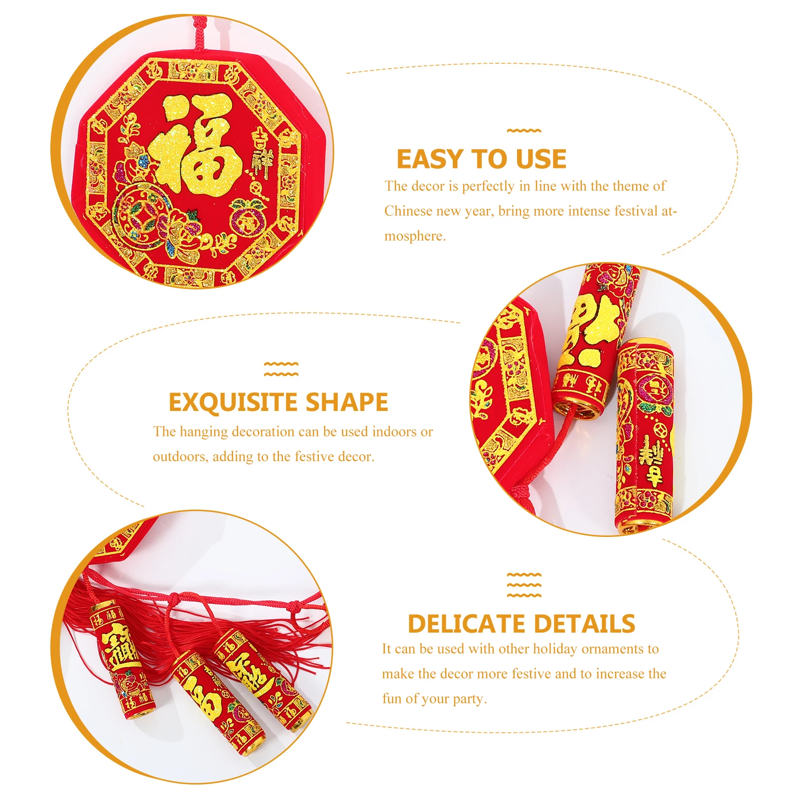 

Simulated Pendant Large Plastic Decor Chinese New Year Wedding Ceremony Festive Hanging Home Garden Party Supplies
