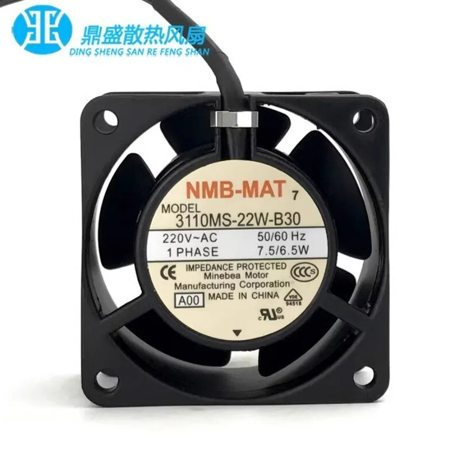 

For NMB 3110MS-22W-B30 6030 AC 220V 7.5W/6.5W 6CM Aluminum Frame Cooling Fan