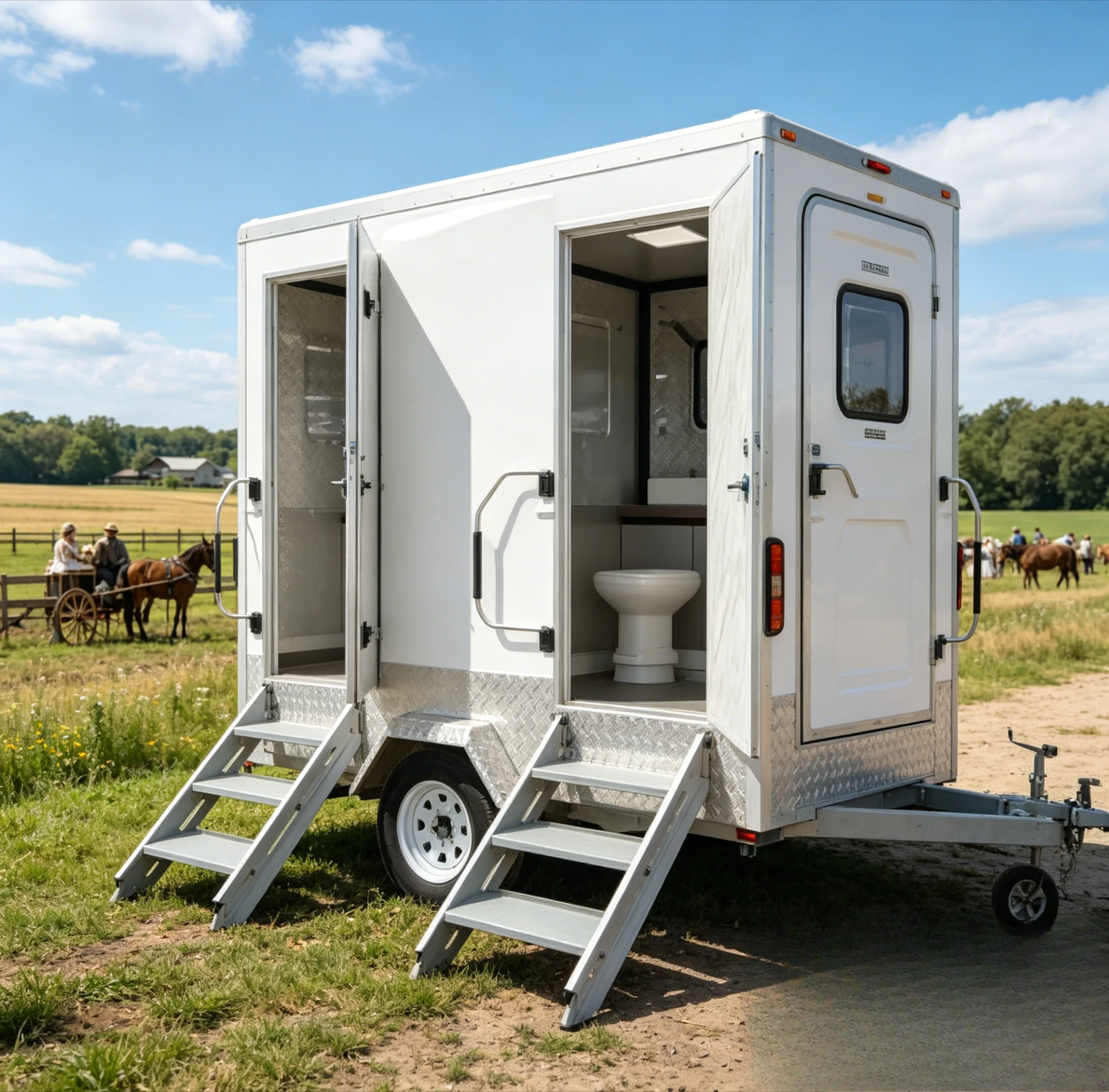 Luxury VIP Public Prefabricated Buildings, Movable Portable Toilets,and Mobile Shower Units for Outdoor Camping From China