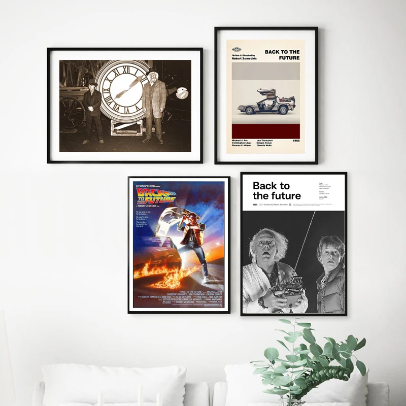 Affiche de film classique Retour vers le futur, impression de film alternatif, photo rétro, style vintage, art mural, peinture sur toile, décoration intérieure