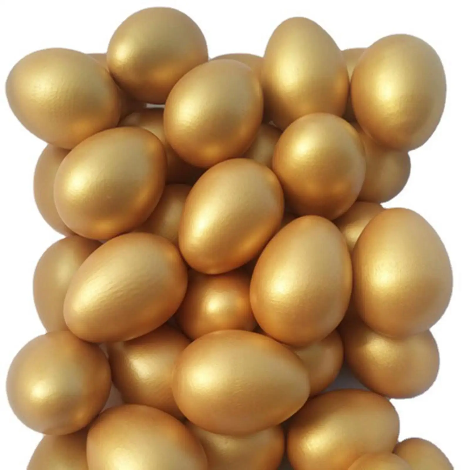 10 Pieces Easter Craft Golden Eggs Ornaments Creativity Decorative DIY Paint
