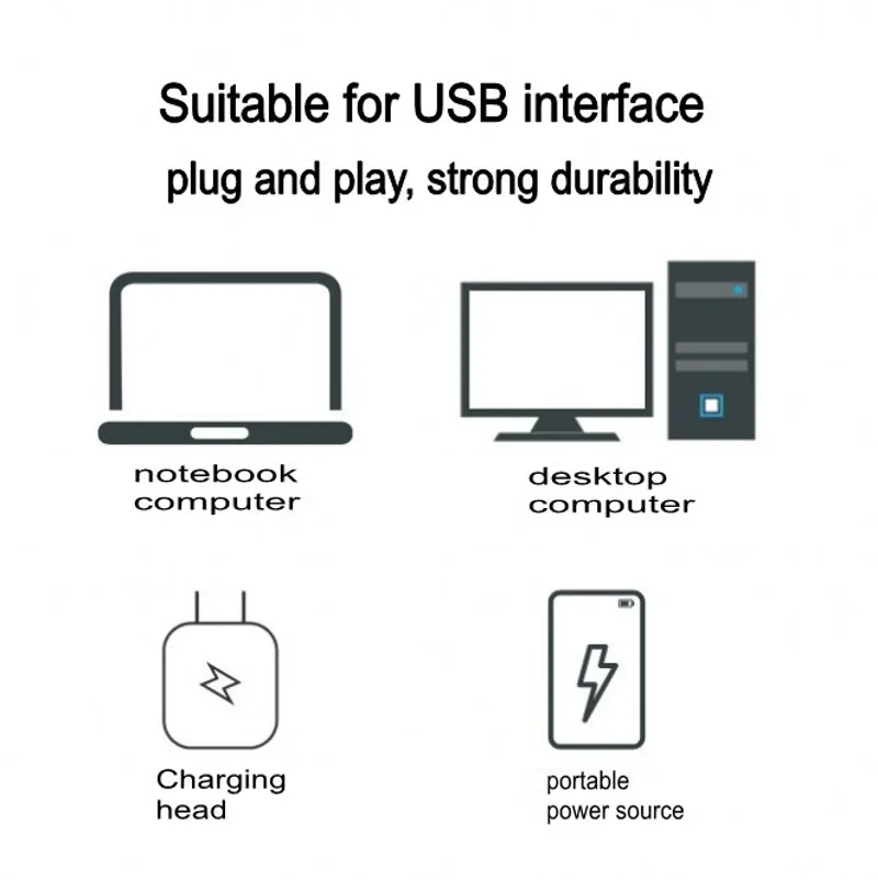 Mini luz LED portátil USB para libros, lámpara de lectura ultrabrillante DC5V, 3leds, 8leds de luces para banco de energía, PC, portátil y Notebook