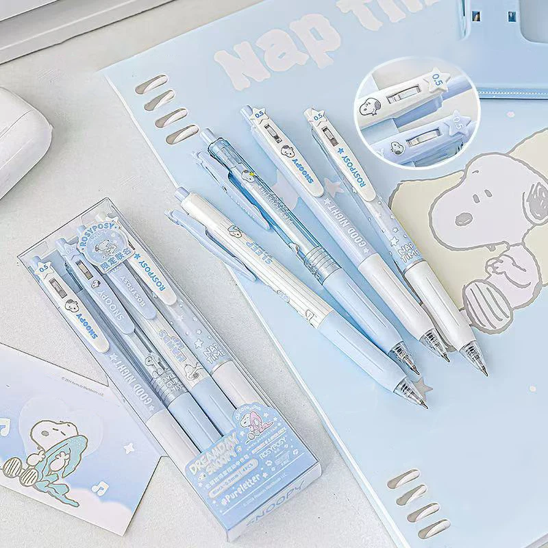 

4PCS Neutral Pen Snoopy co Branded Quick Drying ink Neutral Pen Set Stationery