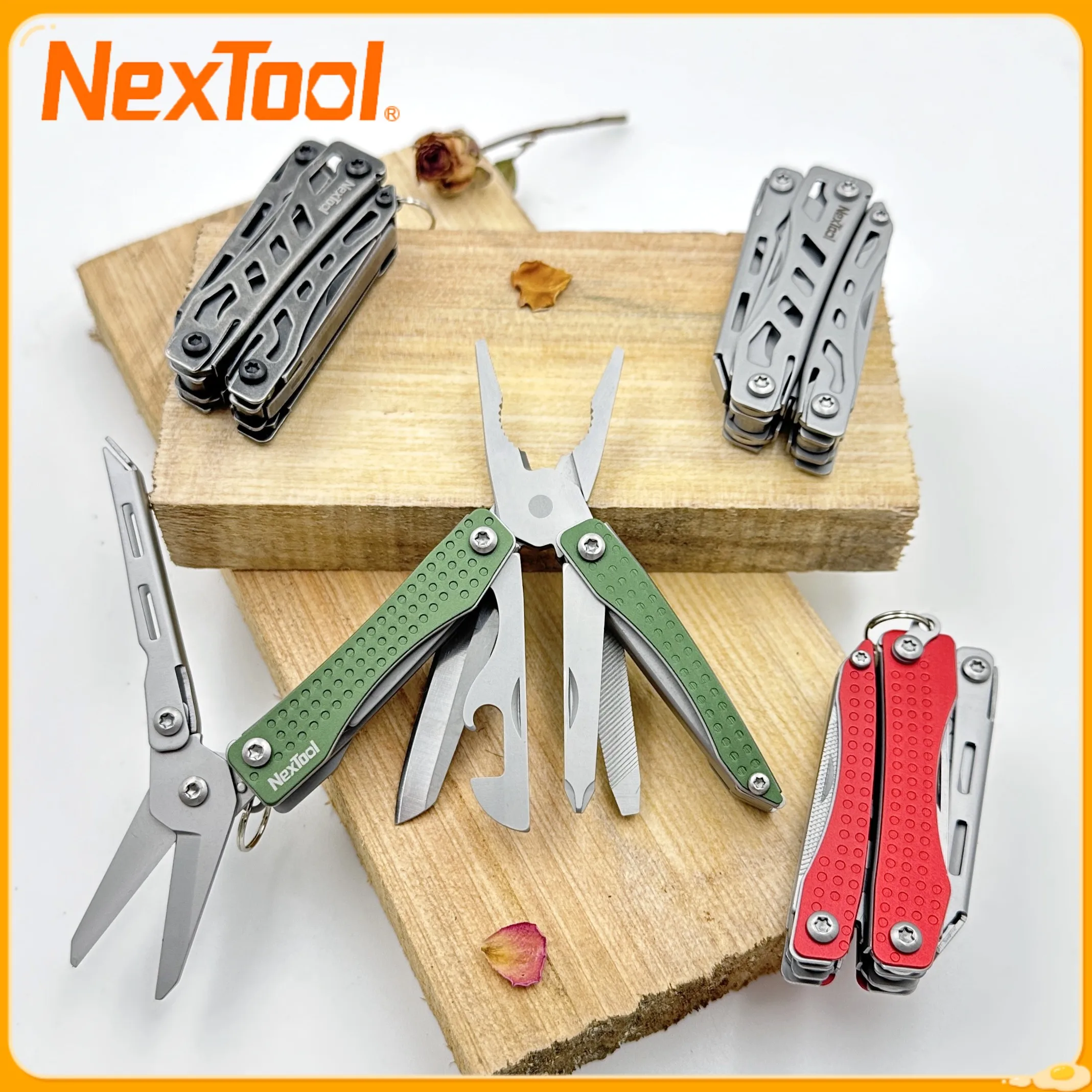 

NexTool Мини Флагманский Красный/Зеленый 10 В 1 Многофункциональный Складной EDC Ручной Инструмент Отвертка Плоскогубцы Открывалка Для Бутылок Открытый