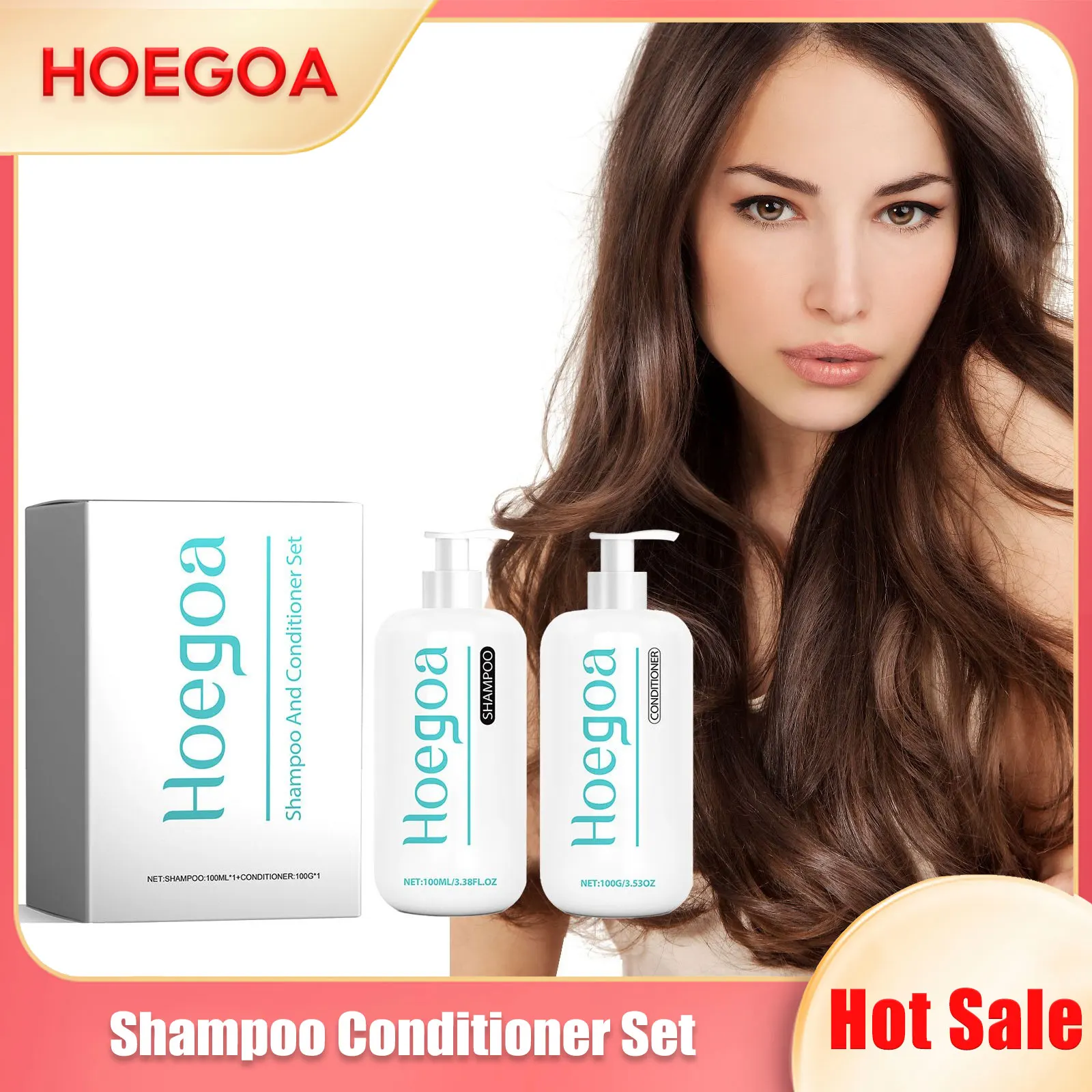 Shampoo Conditioner Set Versterken Groei Reparatie Schade Verminderen Verlies Hoofdhuid Behandeling Verbeteren Krullend Hydraterende Haarverzorging Shampoo