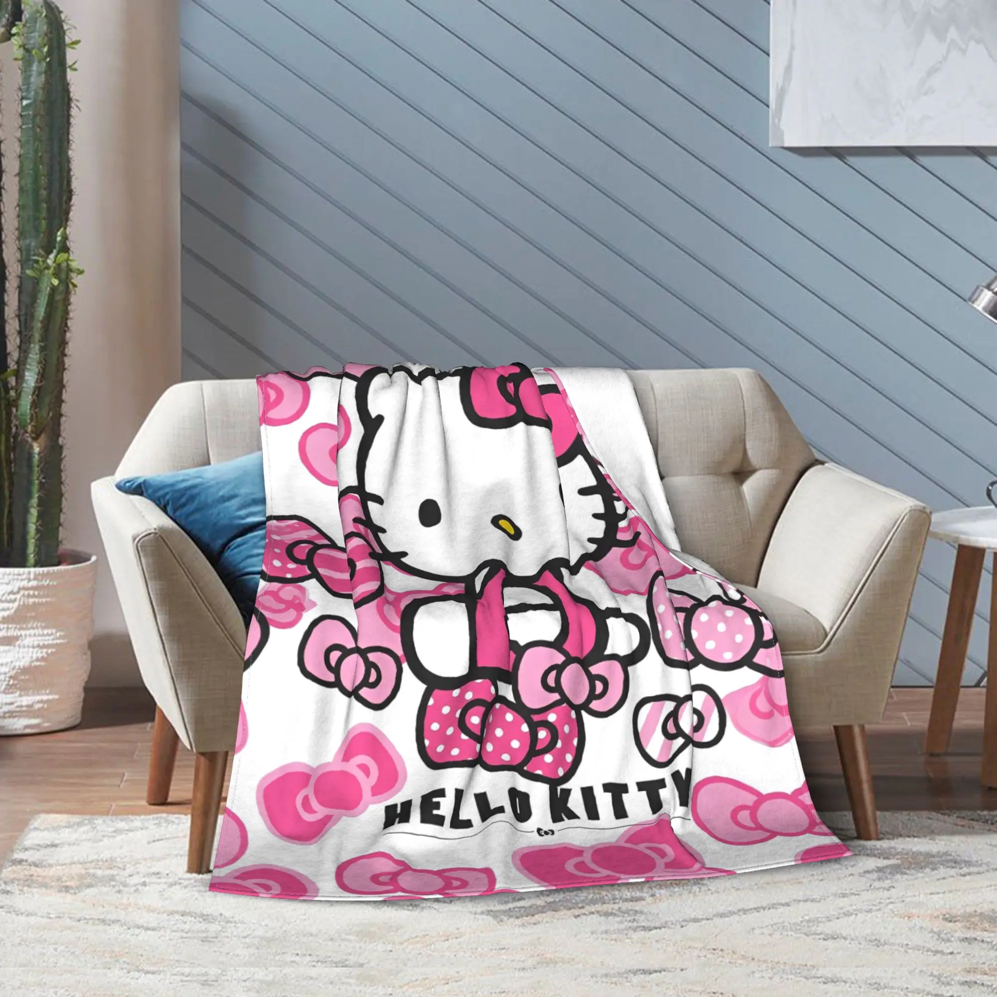 

Hello Kitty red cats cat cartoon_88641415 Blanket Super Soft Warm Throw Blankets for Sofa 50x60 Inch Multi-size Bedspreads