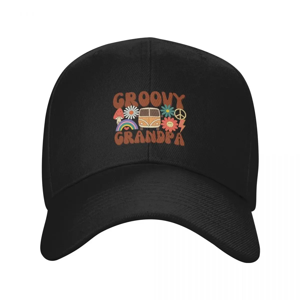 Retro Groovy 60s 70s Grandpa Matching Family Birthday Party Vintage T-Shirt Baseball Cap Hat Man Luxury Rugby Girl Men's