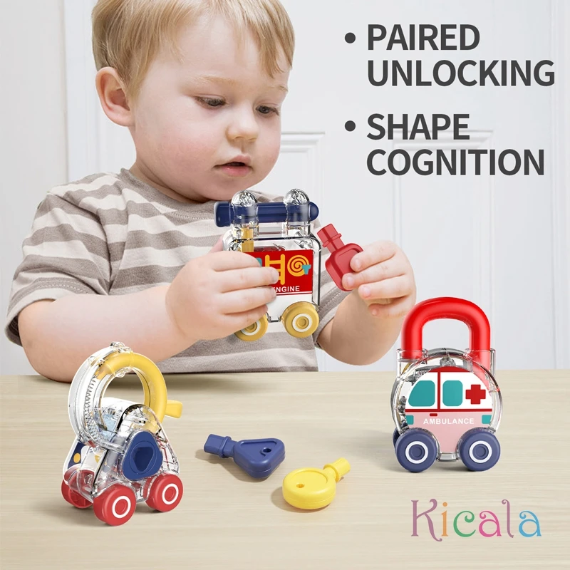 Kids' Learning Locks With Keys Educational Numbers Matching & Counting Car Toys Teaching Aids Toys Games Motessories Toys Gifts