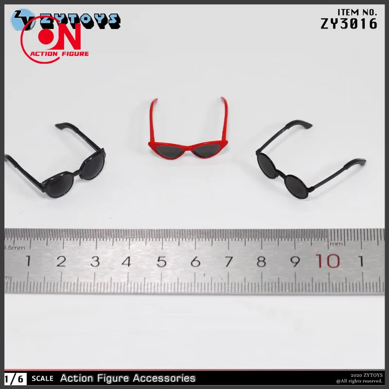 In Stock ZYTOYS ZY3015 ZY3016 1/6 Male Female Soldier Fashion New Sunglasses Set Model Toys Fit 12'' Action Figure Body