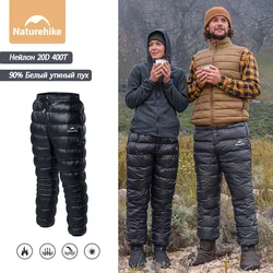 Naturehike Winter Duck Down Pants DW90 Hiking Women Men's Pants Skiing Outdoor Camping Trekking Thicken Black Pants Waterproof
