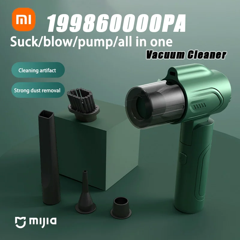 Xiaomi 199860000PA Cordless Vacuum Cleaner 3 in 1 Handheld Dust Buster Air Blower Multifunctional Inflator Pump Foldable For Car