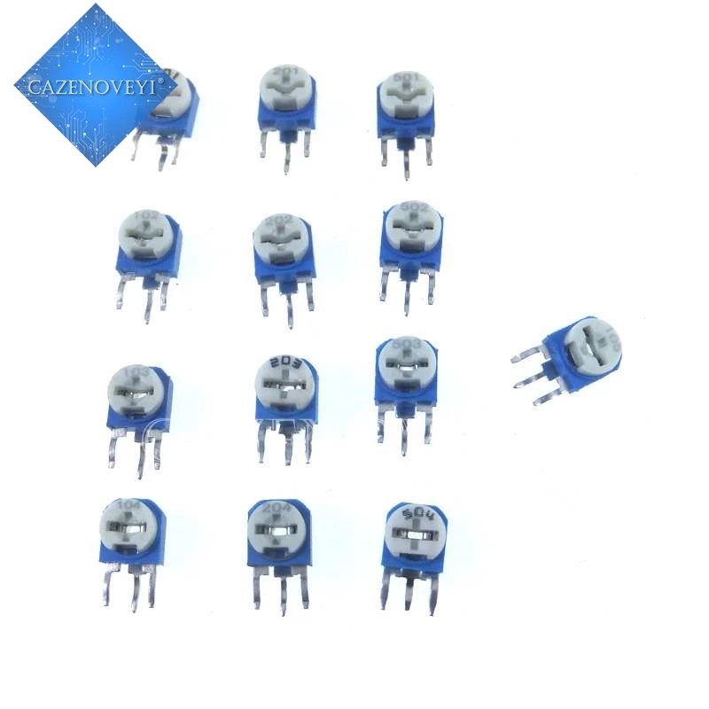 20pcs/lot RM063 RM-063 100 200 500 1K 2K 5K 10K 20K 50K 100K 200K 500K 1M ohm Trimpot Trimmer Potentiometer variable resistor