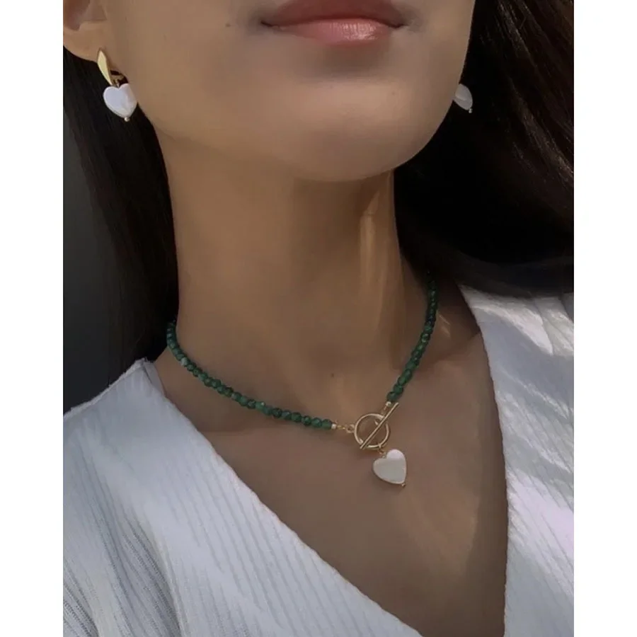 Luxury Natural Pearl Necklace for Women Gifts Female Accessories Jewelry Natural Shell Heart Necklaces Collar