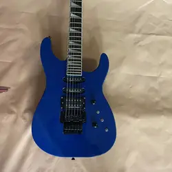 6 string electric guitar in stock, dark blue body, black accessories, factory real pictures, can be shipped upon order, free hom