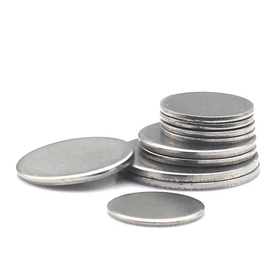 5-50pcs Dia 6-30mm 304 Stainless Steel Solid Round Disc Washer No Hole Flat Metal Circle Sheet for Plugging or Spacing