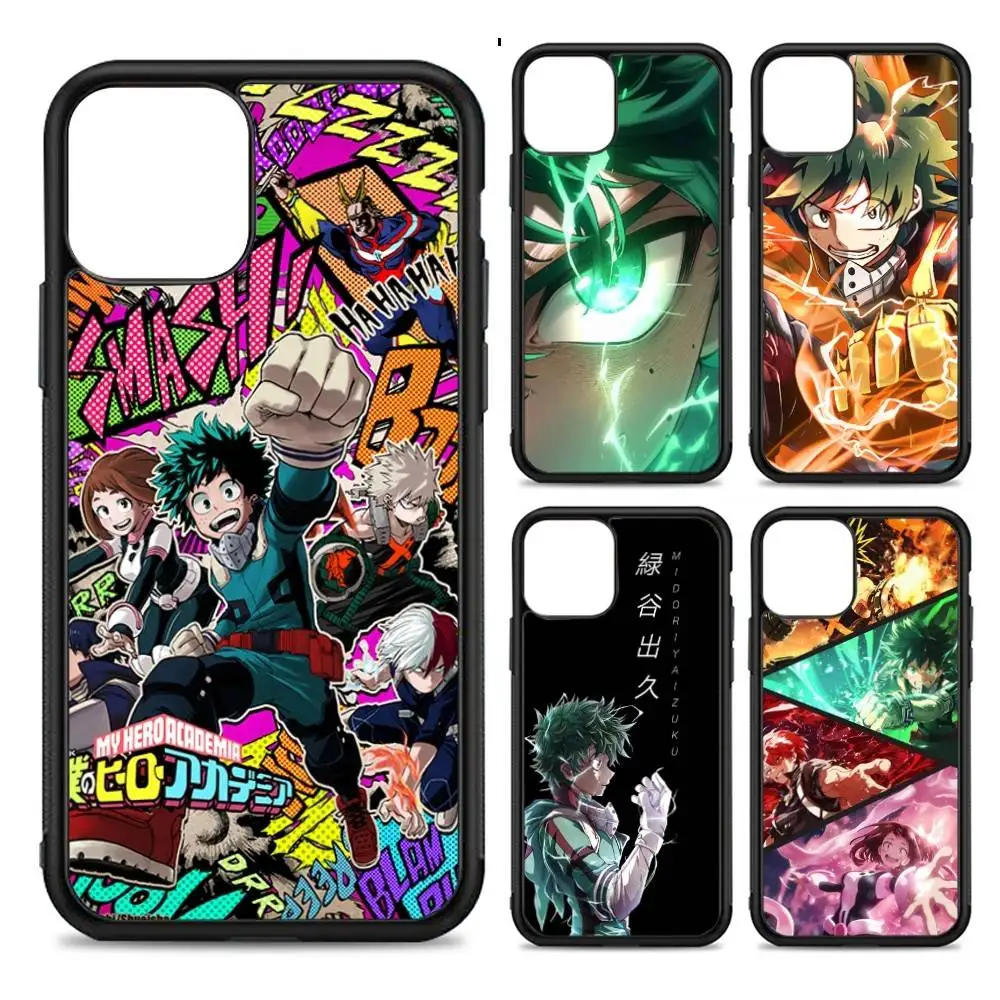 

Anime M-My H-Hero A-Academia Phone Case For Iphone 11 12 13 14 15 Pro Max 17 16 Plus Hard PC+TPU Back Cover