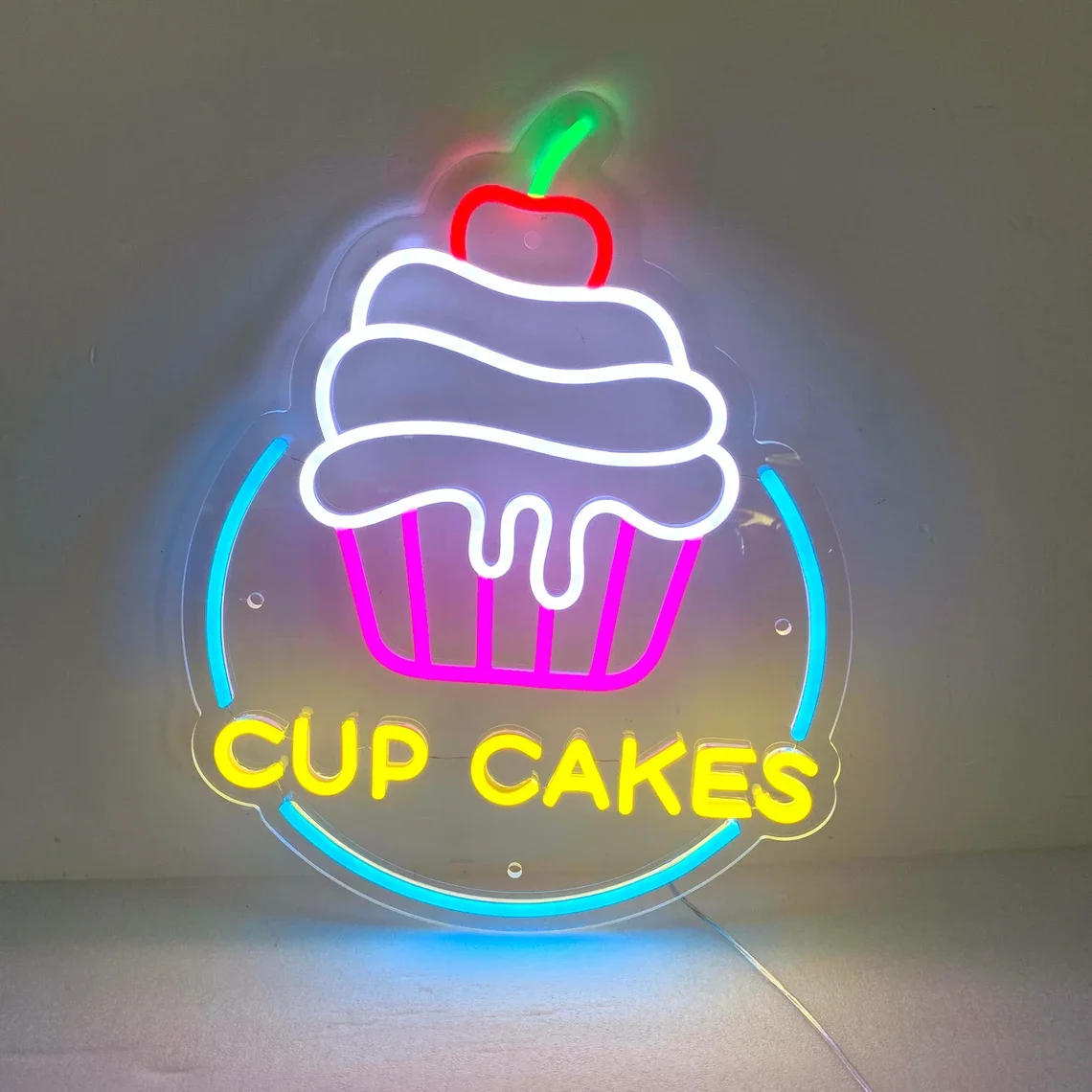 Cupcake Neon Sign Bakery Shop Sign Bake Shop Decor Bakery Cake Shop Decoration