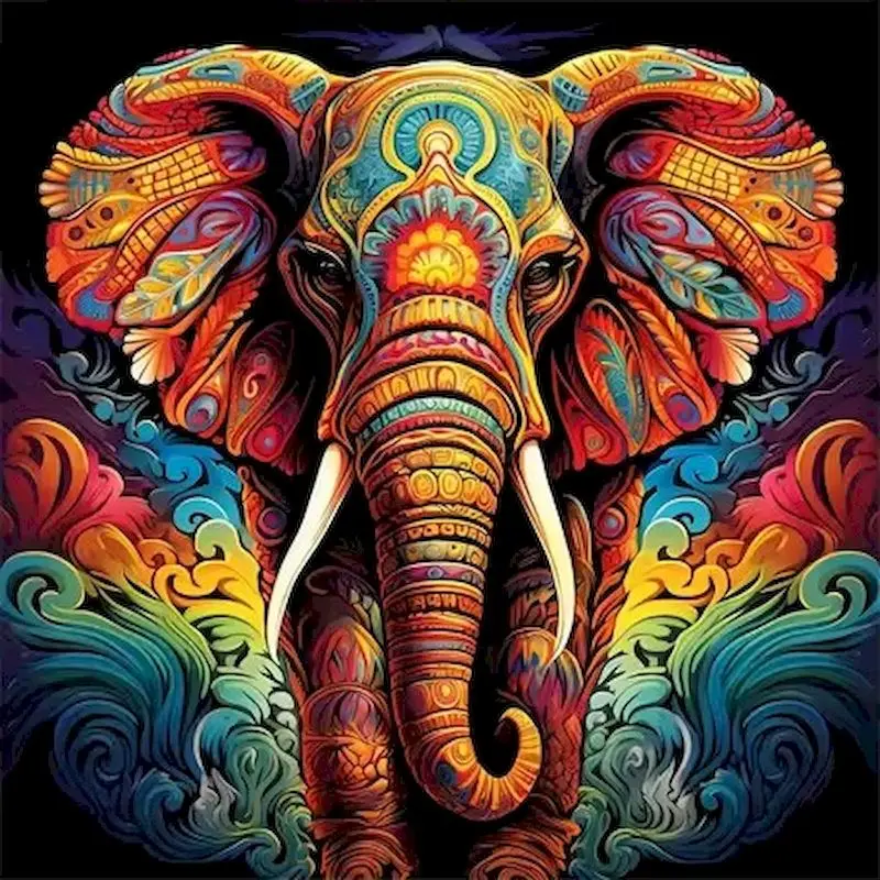 

SDOYUNO Diamond Embroidery Elephant Full Drill Diamond Painting Animal Cross Stitch Diamond Mosaic Crystal Painting