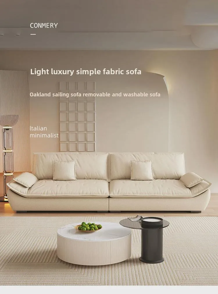 Simple design solid wood frame modular sofa living room sofa set
