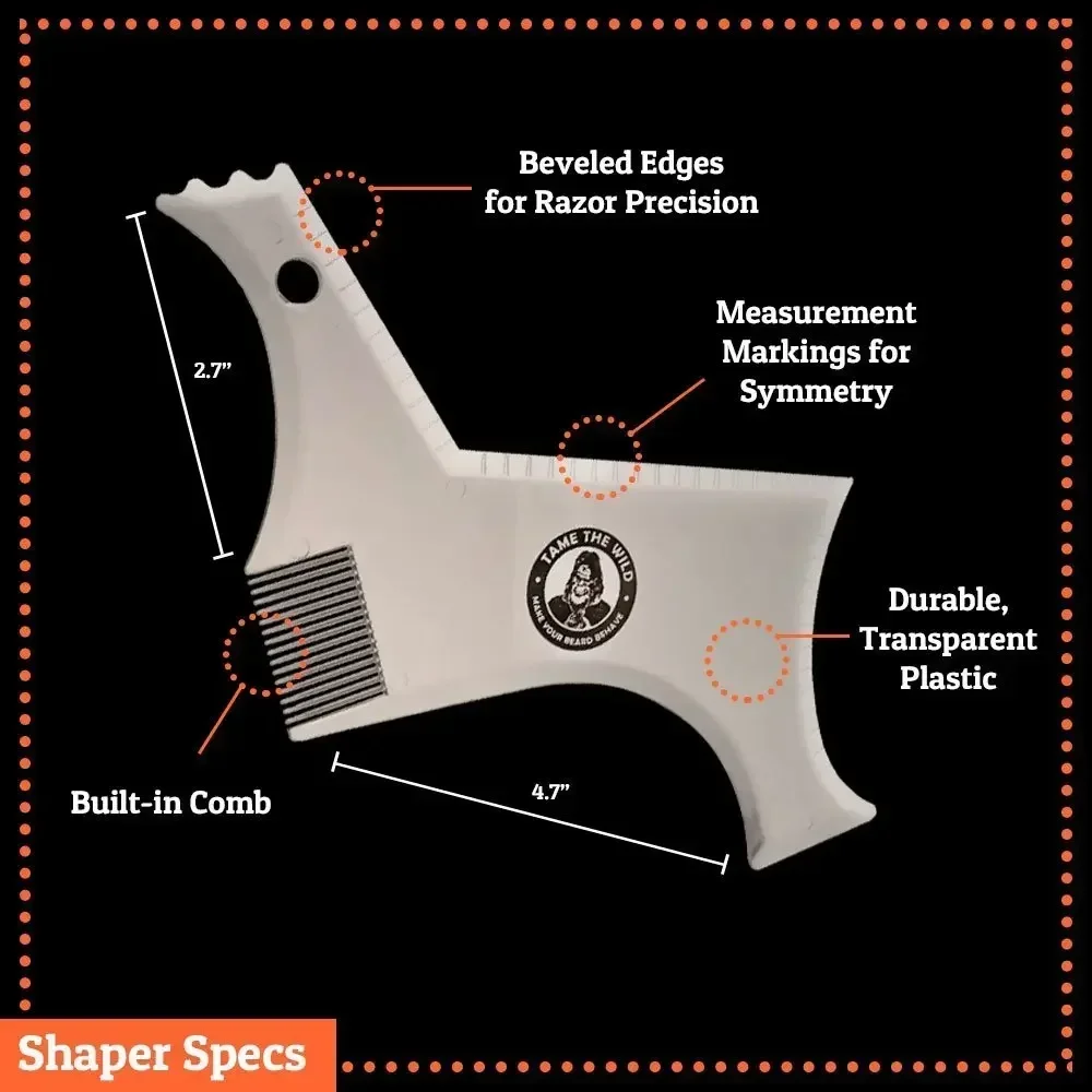 1 PC Hairdressing Beard Care ลักษณะโปร่งใสหนวด Moulding หวี Shaping จัดแต่งทรงผมแม่แบบไม้บรรทัดหวี Men Beard Comb