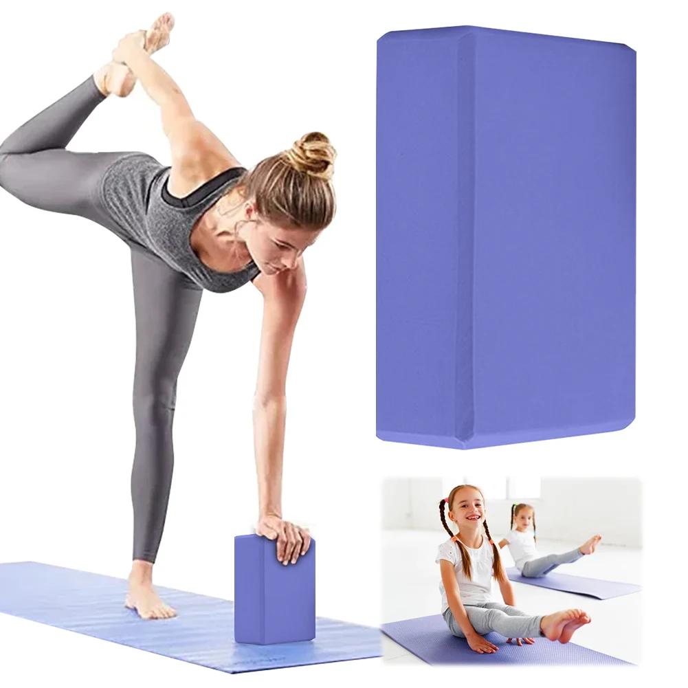 EVA Yoga Block Solid Color Yoga Building Blocks Waterproof High Density Yoga Blocks Body Shaping Yoga Blocks for Yoga Pilates