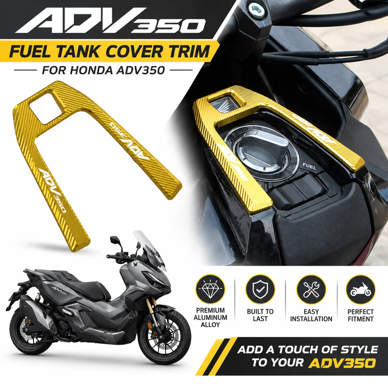 For HONDA ADV350 ADV 350 ADV350 2021-2026 Motorcycle Ignition Switch Cover Electric Door Lock Button Cover Protector