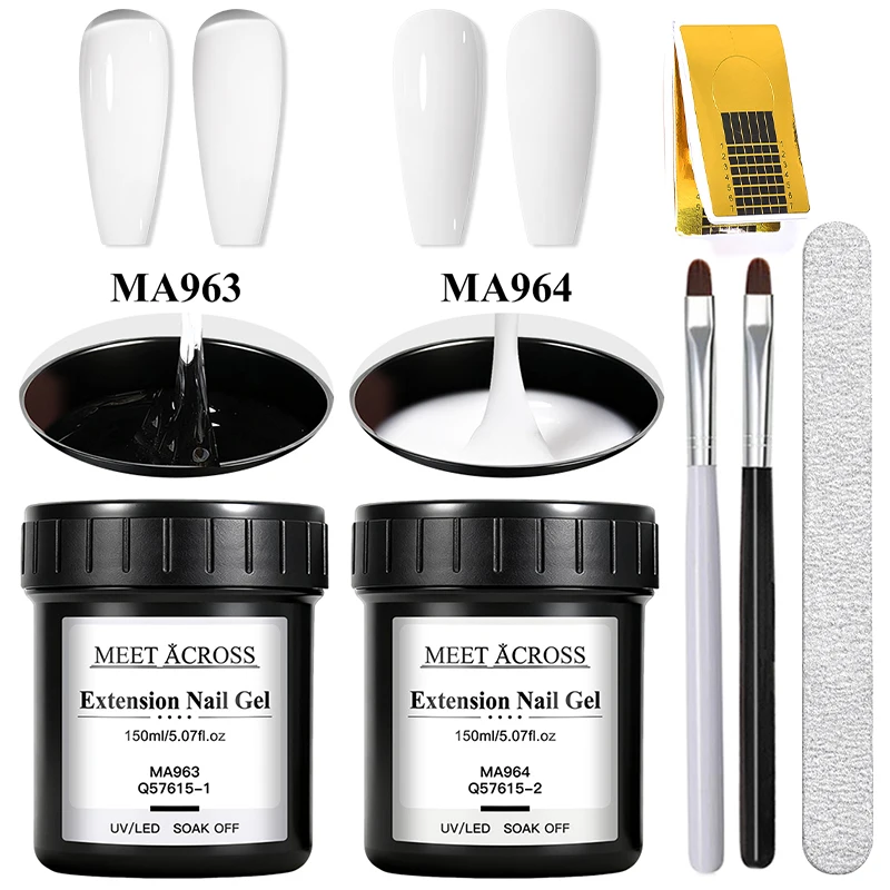 

6PCS/SET Extension Nail Gel Nail Extension Long Lasting Quick Building Gel Soak Off Art Design Extension Varnish HEMA/TPO FREE