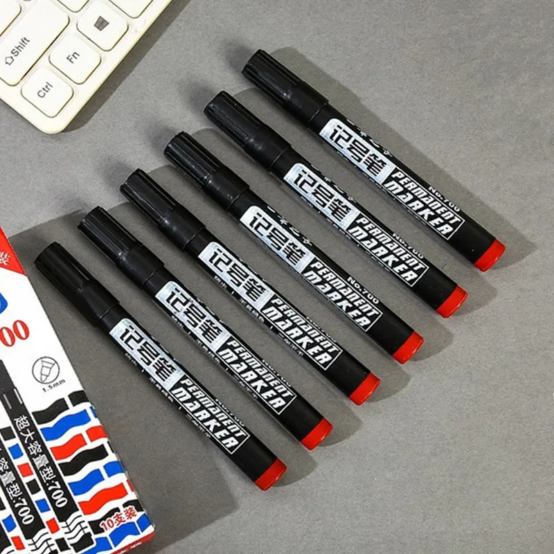 

1.5mm Black Red Blue Oily Marker Fast Dry Waterproof CD Glass Ceramics Mark School Office Supply Stationery Art Painting Pen