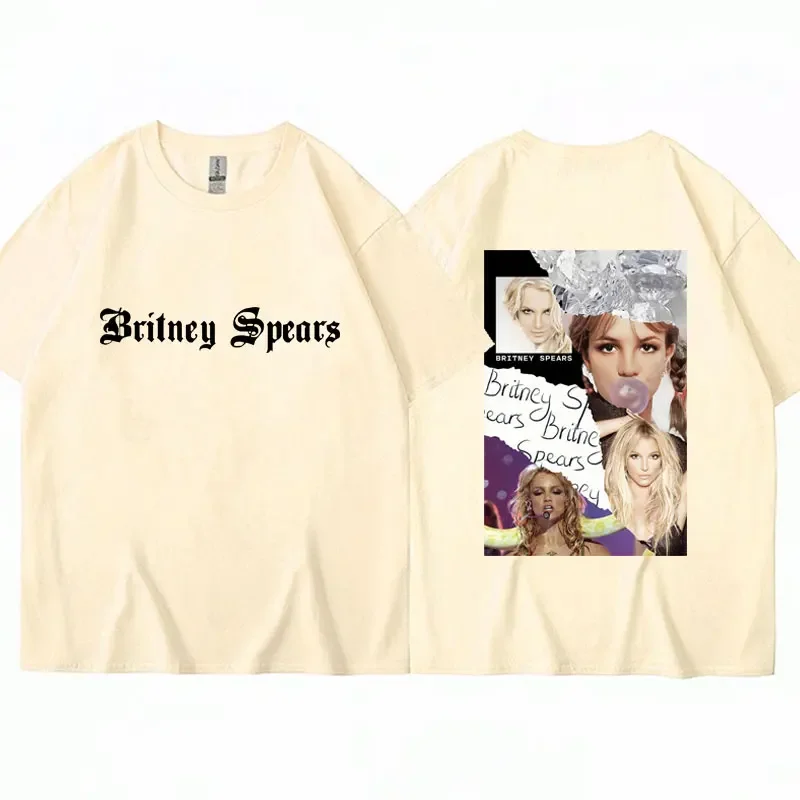 Singer Britney Spears Beautiful Photo T-Shirt Fashion Design Hip Hop T Shirts Men Women Oversized Casual Cotton Classic T Shirt