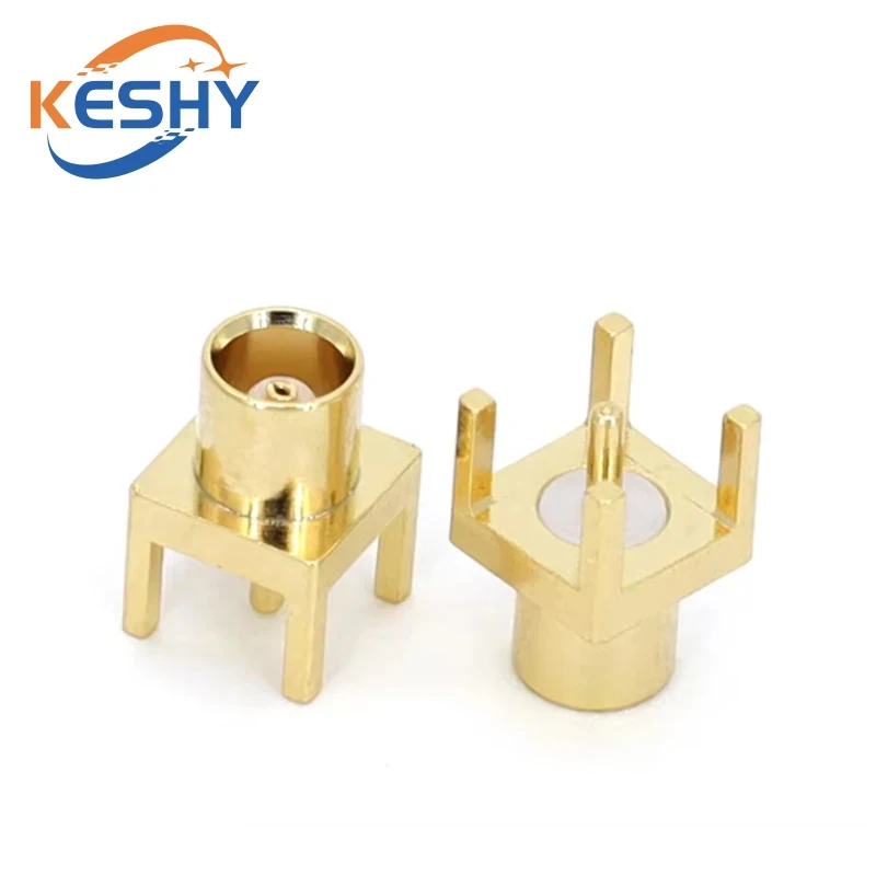 1-10 peças mcx mmcx macho/fêmea conector pcb montagem com solda ângulo reto 90 graus banhado a ouro conector de 3 pinos