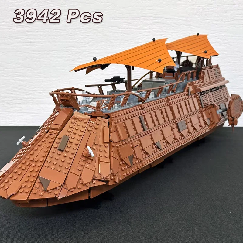 3942 pz UCS Star Battle Sarlacc Pit Showdown Jabba's Sail Barge 75397 Building Block Puzzle Modello Festa Di Compleanno Regali Di Natale