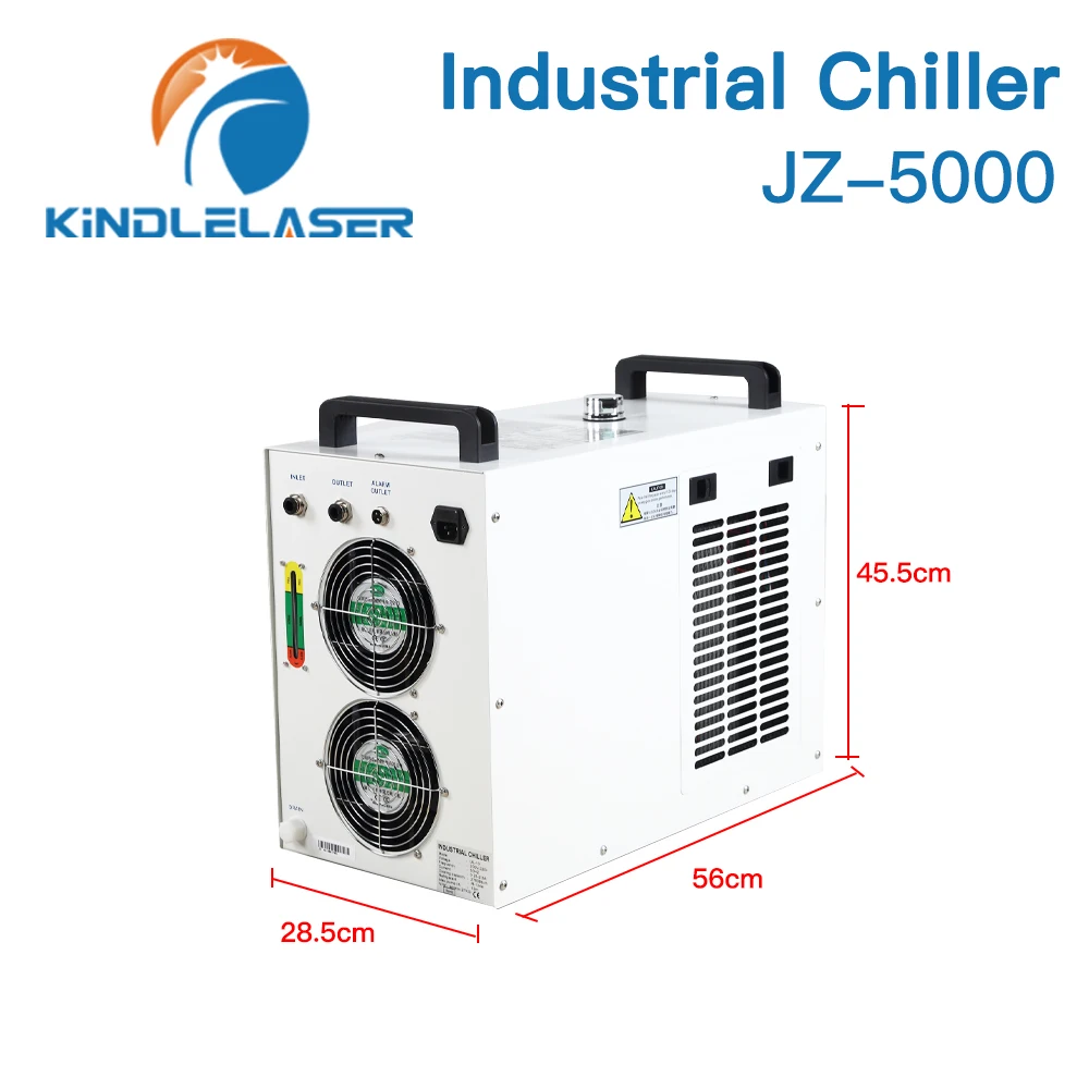 Industrial Water Chiller for CO2 Laser Engraving Cutting Machine JZ-5000 Cooling 80-100W Laser Tube DG110V AG220V