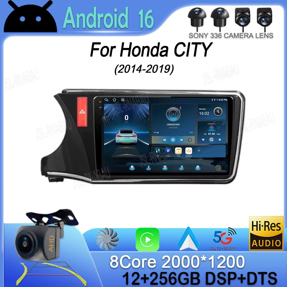 

Android 16 Carplay Auto For Honda CITY 2014 2015 2016 2017 2018 2019 Car Radio Multimedia Player Navigation GPS 2din DSP Stereo