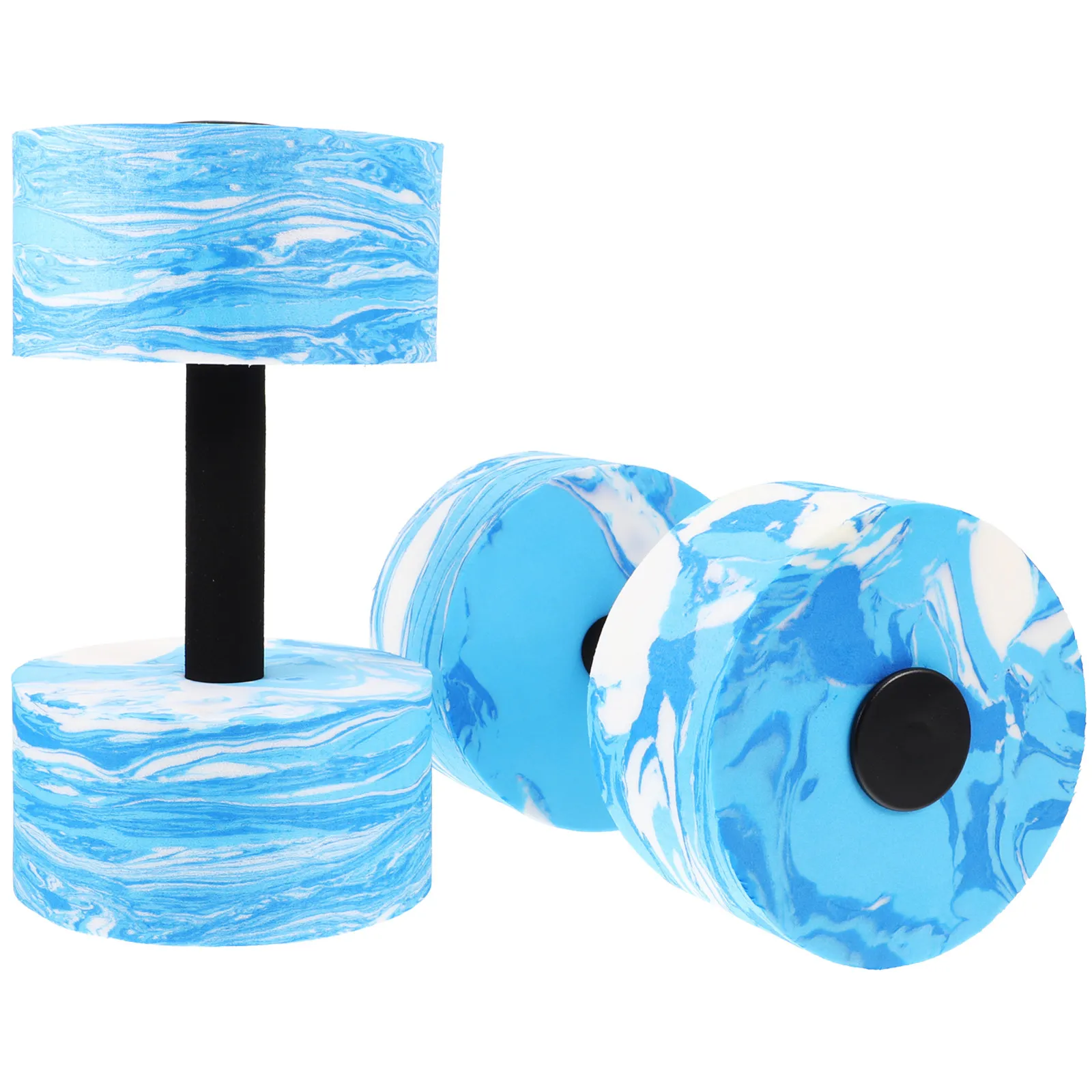 2Pcs Water Dumbbells for Pool Exercise Kids Floating Weights Portable Swimming Fitness Equipment Low Impact Workout