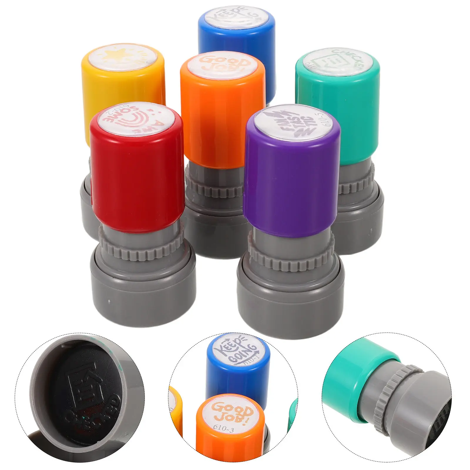 

Набор из 6 цветных самонаборных штампов для учителей: поощрение, оценка домашних заданий, обратная связь в классе, мотивация