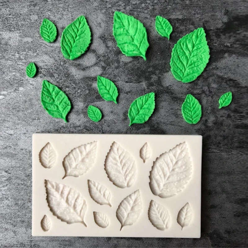 1pc Rose / Maple Leaves Silicone Mold For DIY Chocolate Cake Decoration Mold Leaf Shape Candy Mold, Fondant Mold, Gum Paste Mold