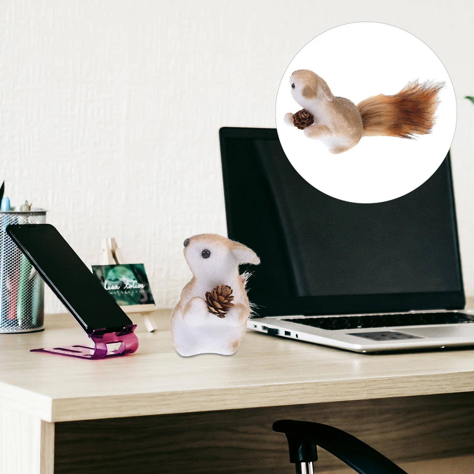 

Squirrel Decoration Animal Ornament Cute Hanging Hangings Decorations Pot Pendant Sculptures Home Resin