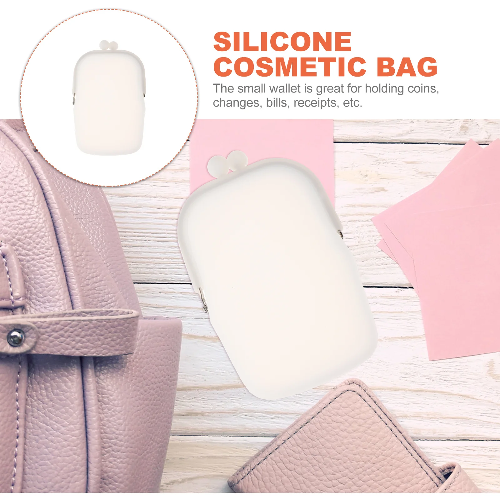 Mini bolsa de moedas de silicone, carteira pequena para meninas, bolsa de telefone, cor doce, chaveiro, durável, suave, uso diário, compras escolares