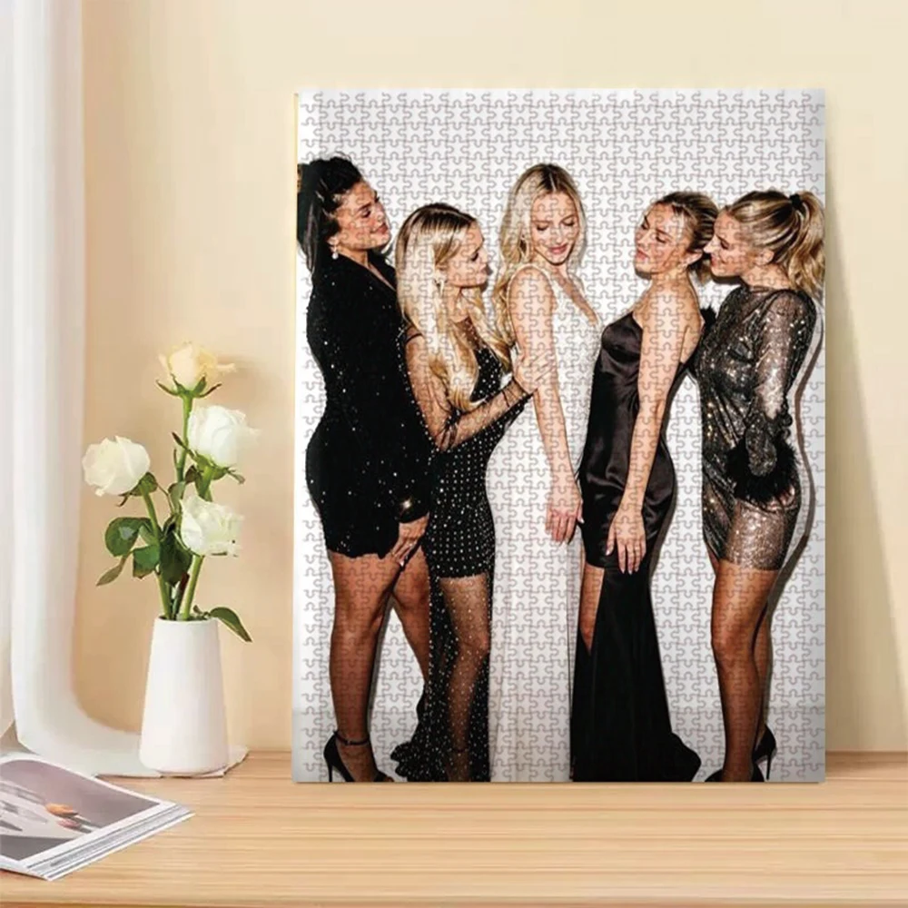 35/300/500/1000pcs Personalized Custom Photo Puzzle Couple Photos Wooden/cardboard for Adults DIY Toys Decoration