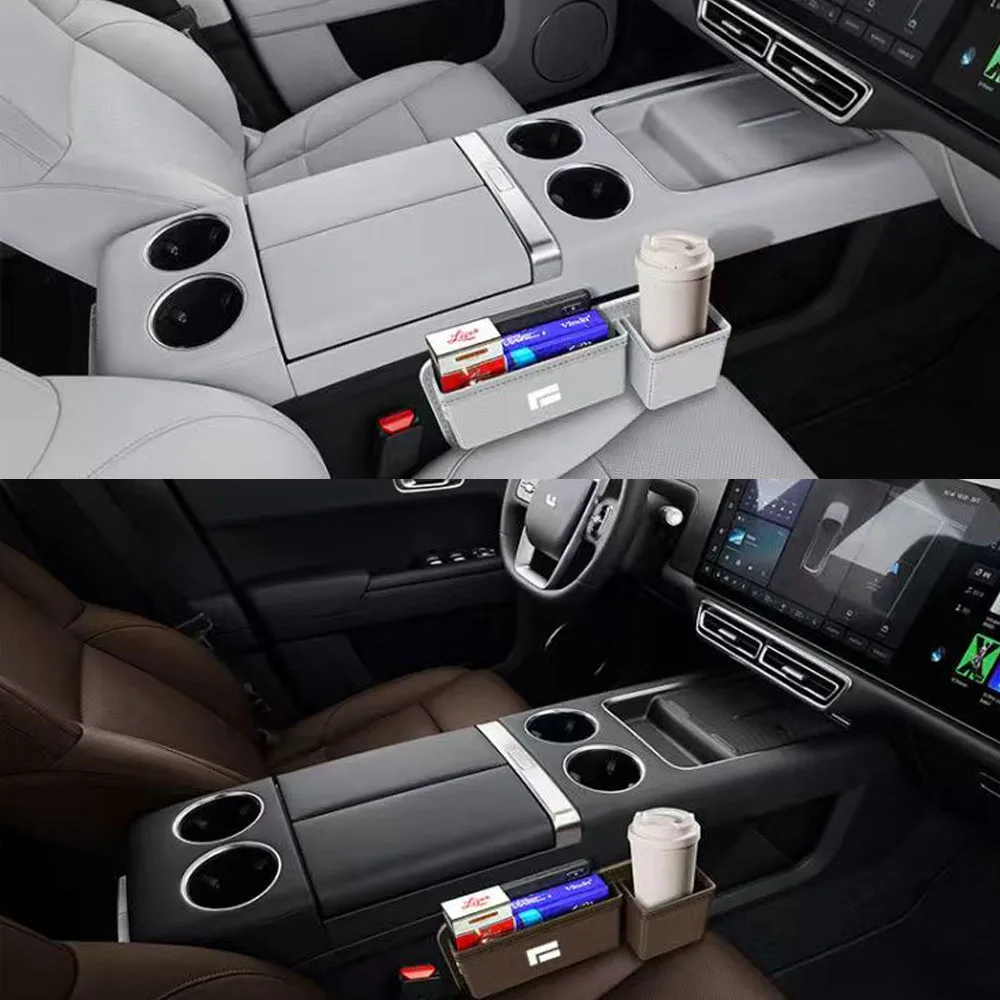 For BAIC JISHI Polestones 01 ROX 01 Storage box with compartments car multifunctional seat seams convenient leather storage box