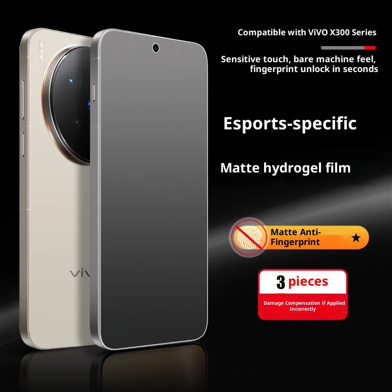 3-teilige, vollständig abdeckende, matte Hydrogelfolie für vivo X300 Pro, weiche, klare Displayschutzfolie für vivo X300 Pro, TPU-Folie